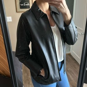 Eddie Bauer Tall Men’s Black Genuine Leather Jacket